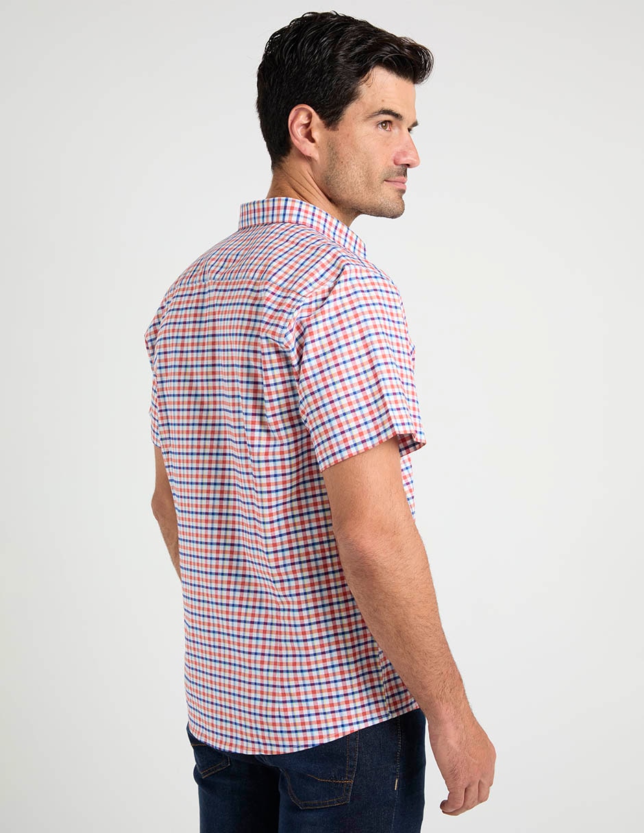 Camisa casual de algodón manga corta para hombre 2