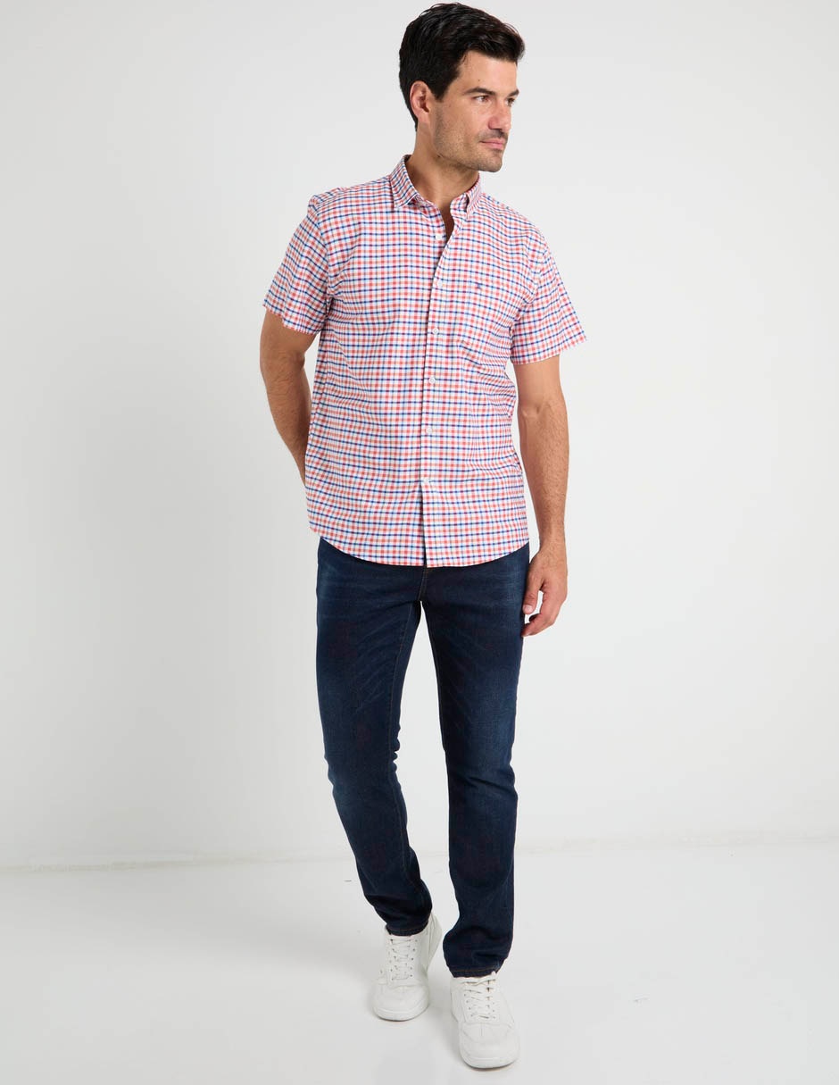 Camisa casual de algodón manga corta para hombre 3