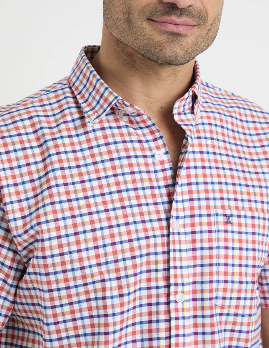 Camisa casual de algodón manga corta para hombre 4