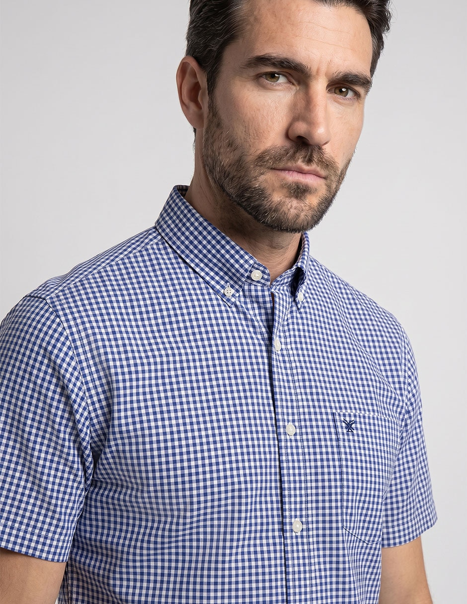 Camisa casual Dioro de algodón manga corta para hombre
