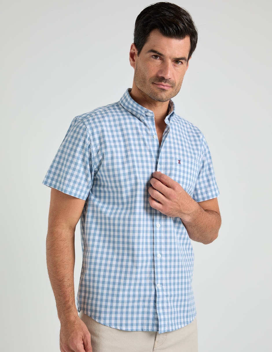 Camisa casual de algodón manga corta para hombre 2