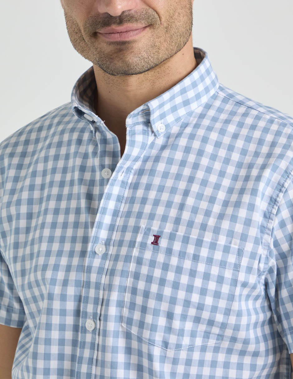 Camisa casual de algodón manga corta para hombre 4