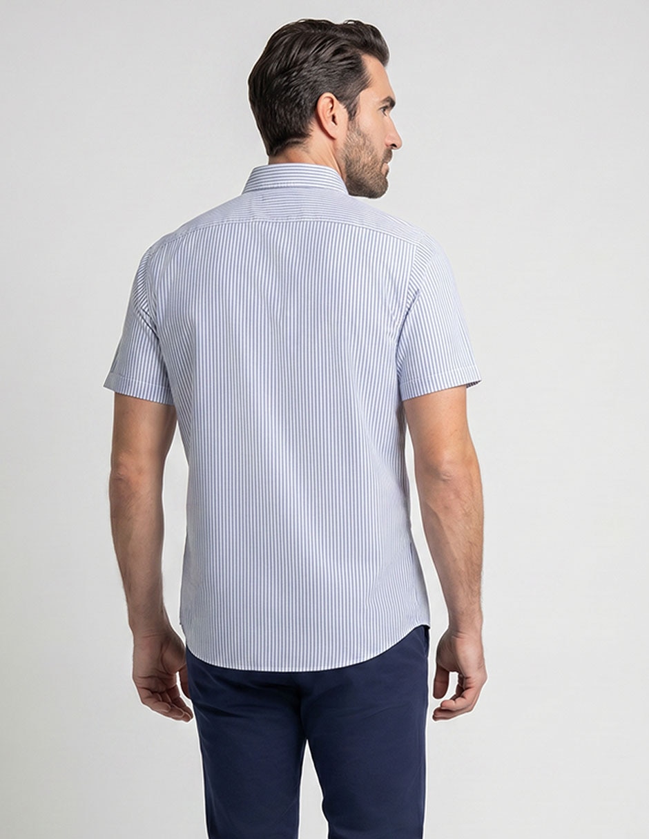 Camisa casual dioro de algodón manga corta para hombre