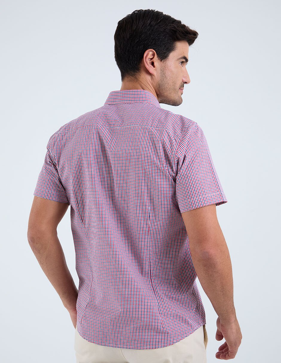 Camisa casual dioro de algodón manga corta para hombre