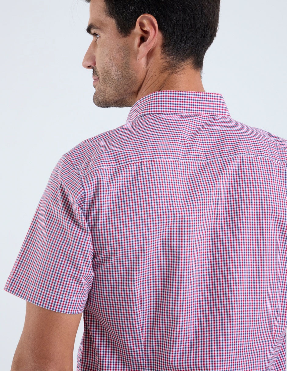 Camisa casual dioro de algodón manga corta para hombre