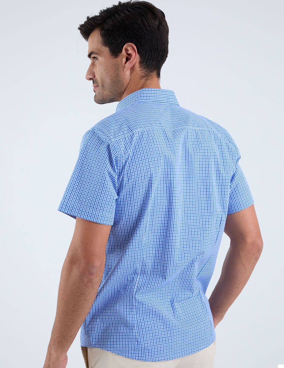 Camisa casual de algodón manga corta para hombre 8