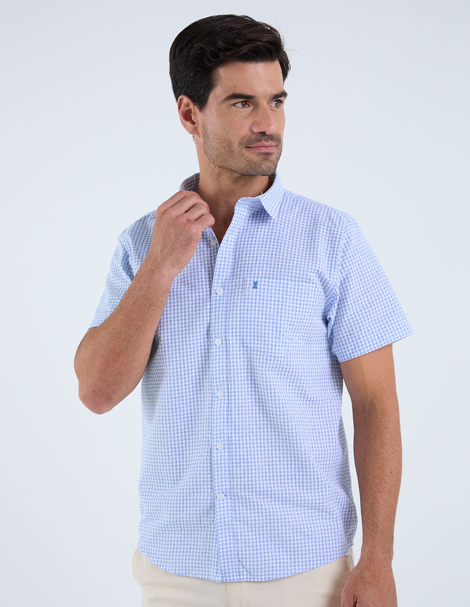 Camisa casual de algodón manga corta para hombre Camisa casual de algodón manga corta para hombre