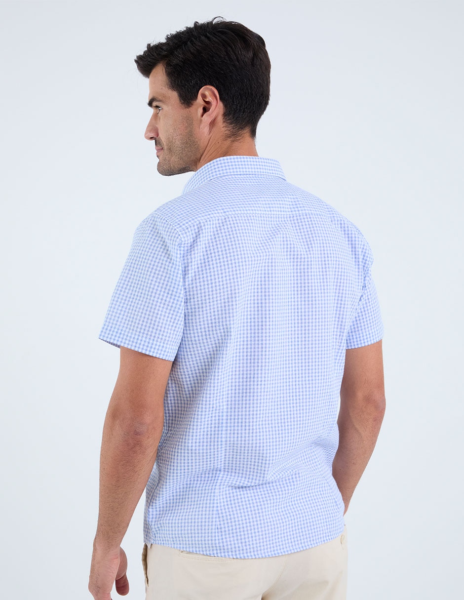Camisa casual de algodón manga corta para hombre 5