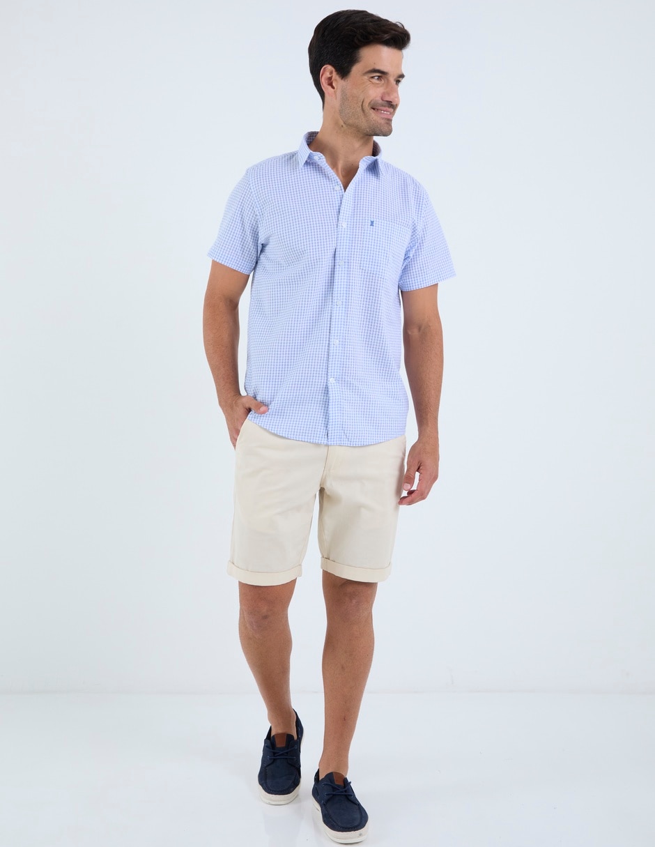 Camisa casual de algodón manga corta para hombre 4