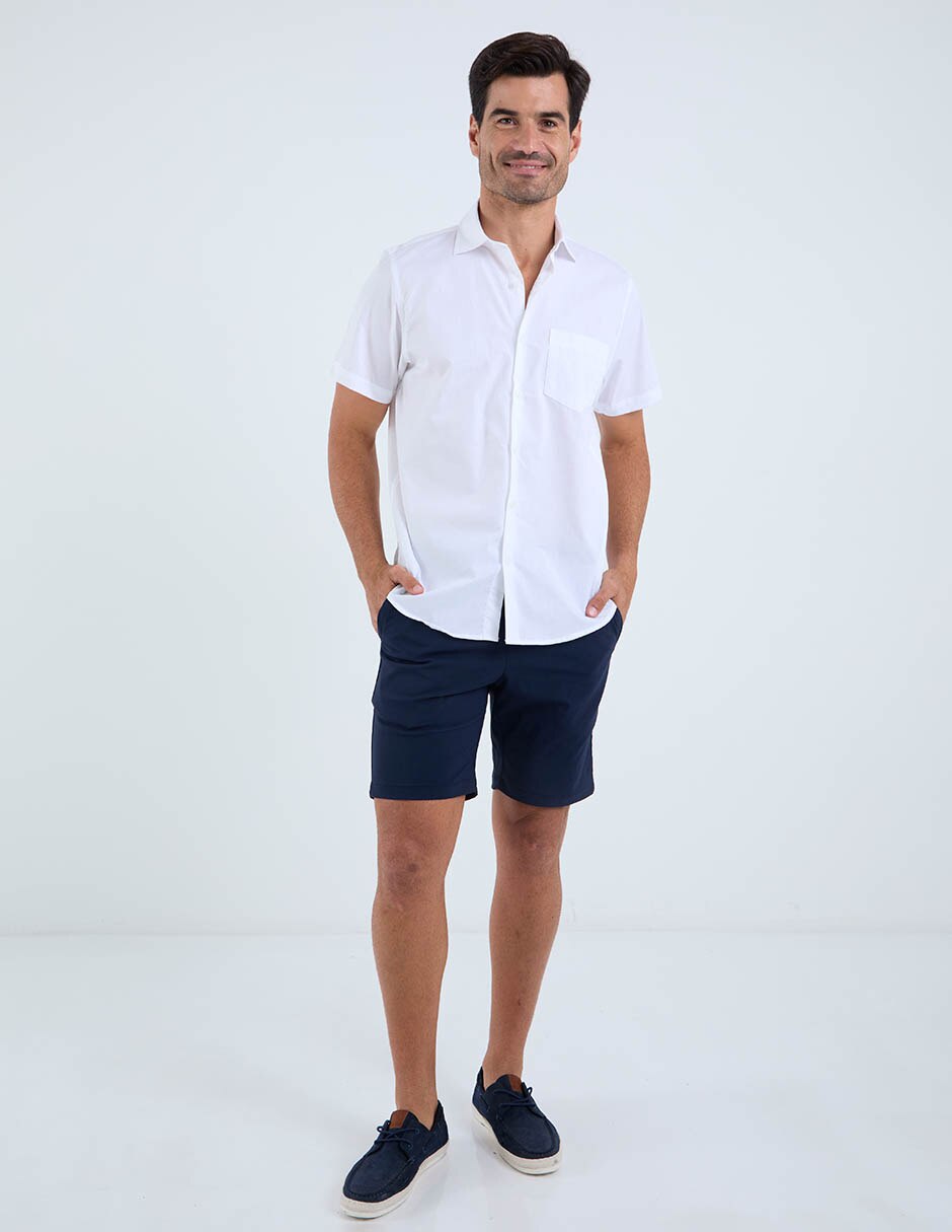Camisa casual dioro de algodón manga corta para hombre