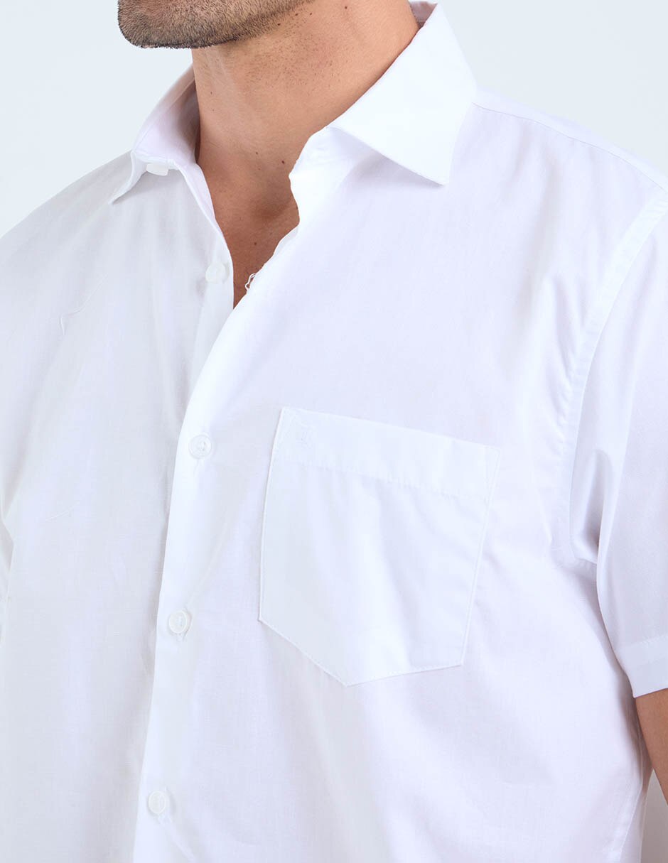 Camisa casual dioro de algodón manga corta para hombre