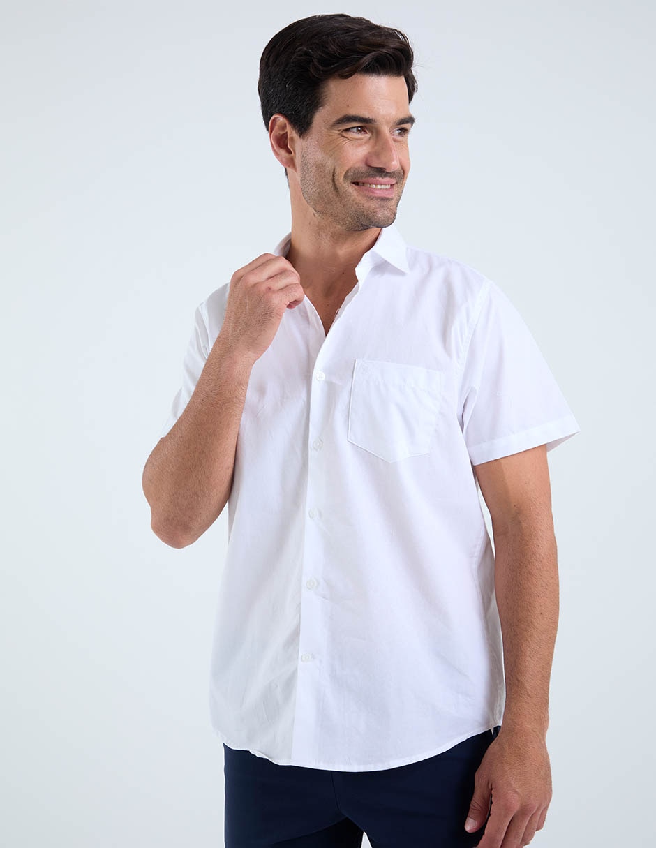 Camisa casual de algodón manga corta para hombre Camisa casual de algodón manga corta para hombre