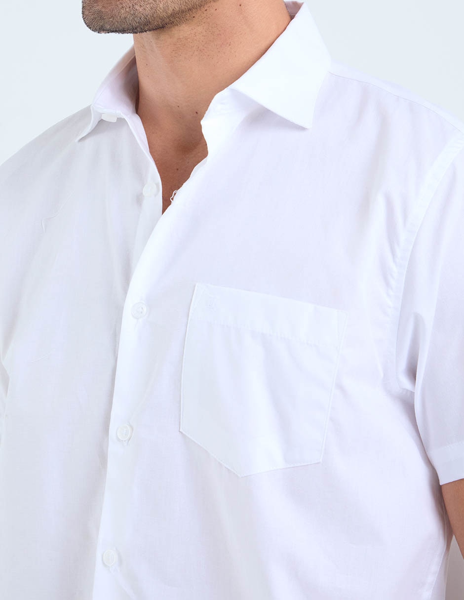 Camisa casual de algodón manga corta para hombre 6