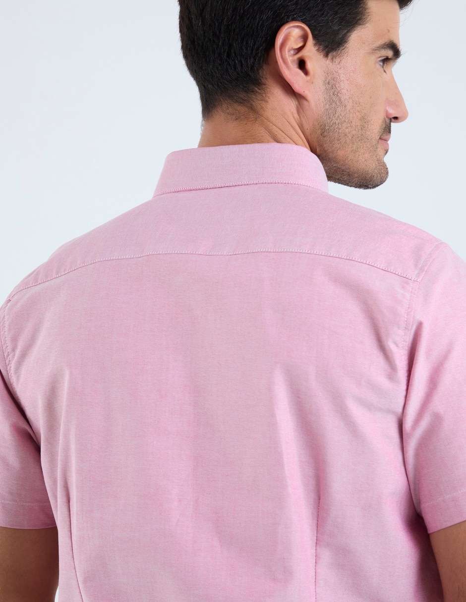 Camisa casual de algodón manga corta para hombre