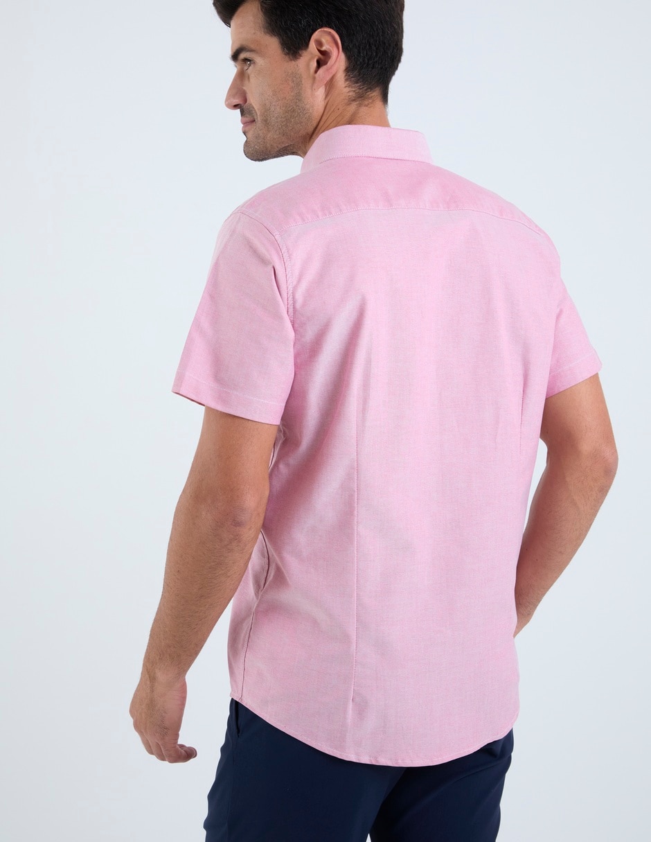 Camisa casual de algodón manga corta para hombre 6