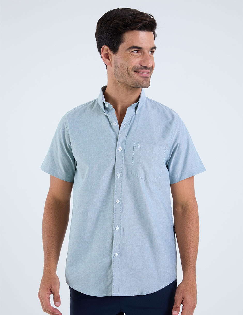Camisa casual de algodón manga corta para hombre Camisa casual de algodón manga corta para hombre