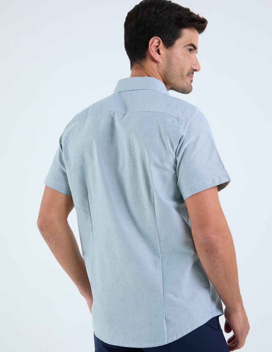 Camisa casual de algodón manga corta para hombre 5