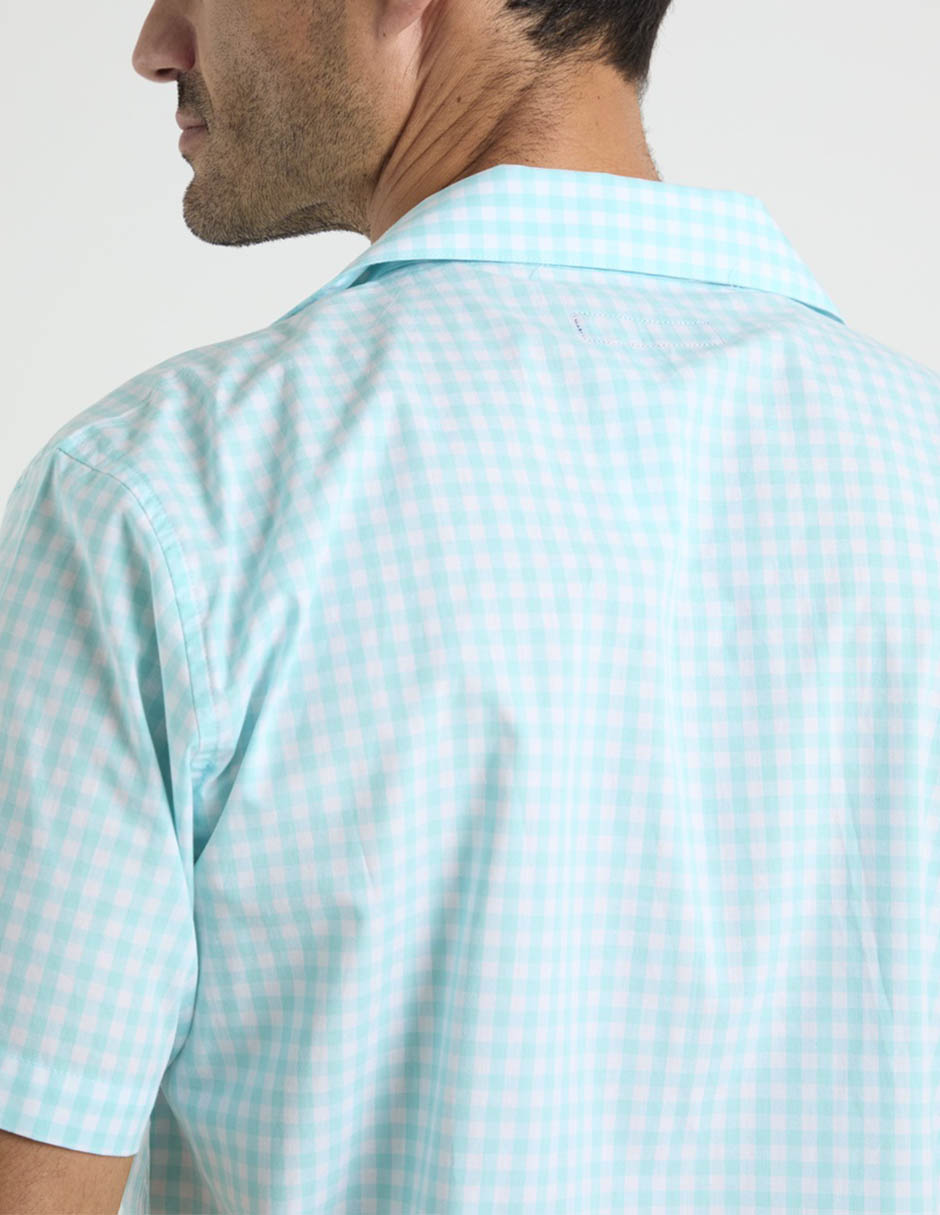 Camisa casual Dioro de algodón manga corta para hombre