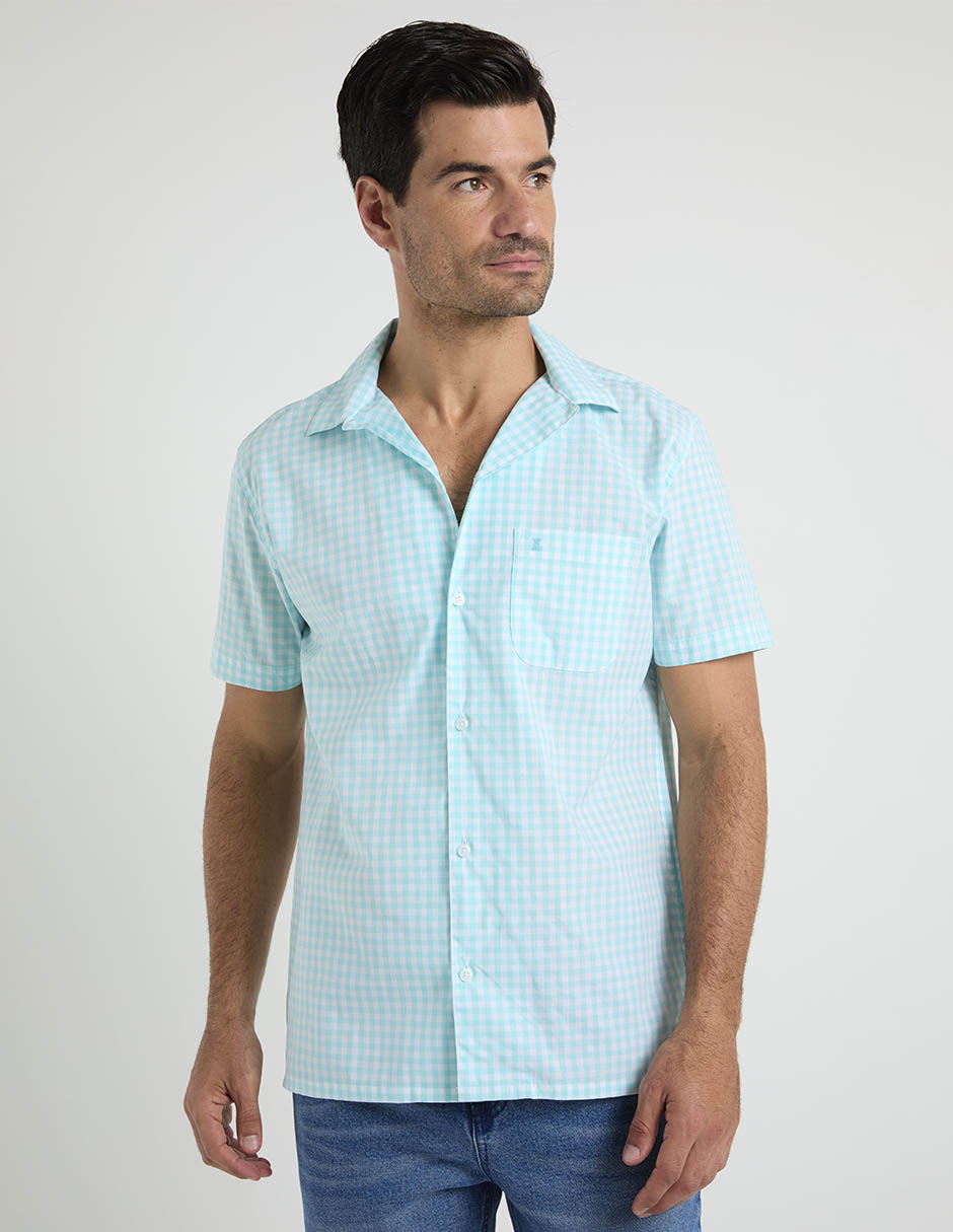 Camisa casual Dioro de algodón manga corta para hombre