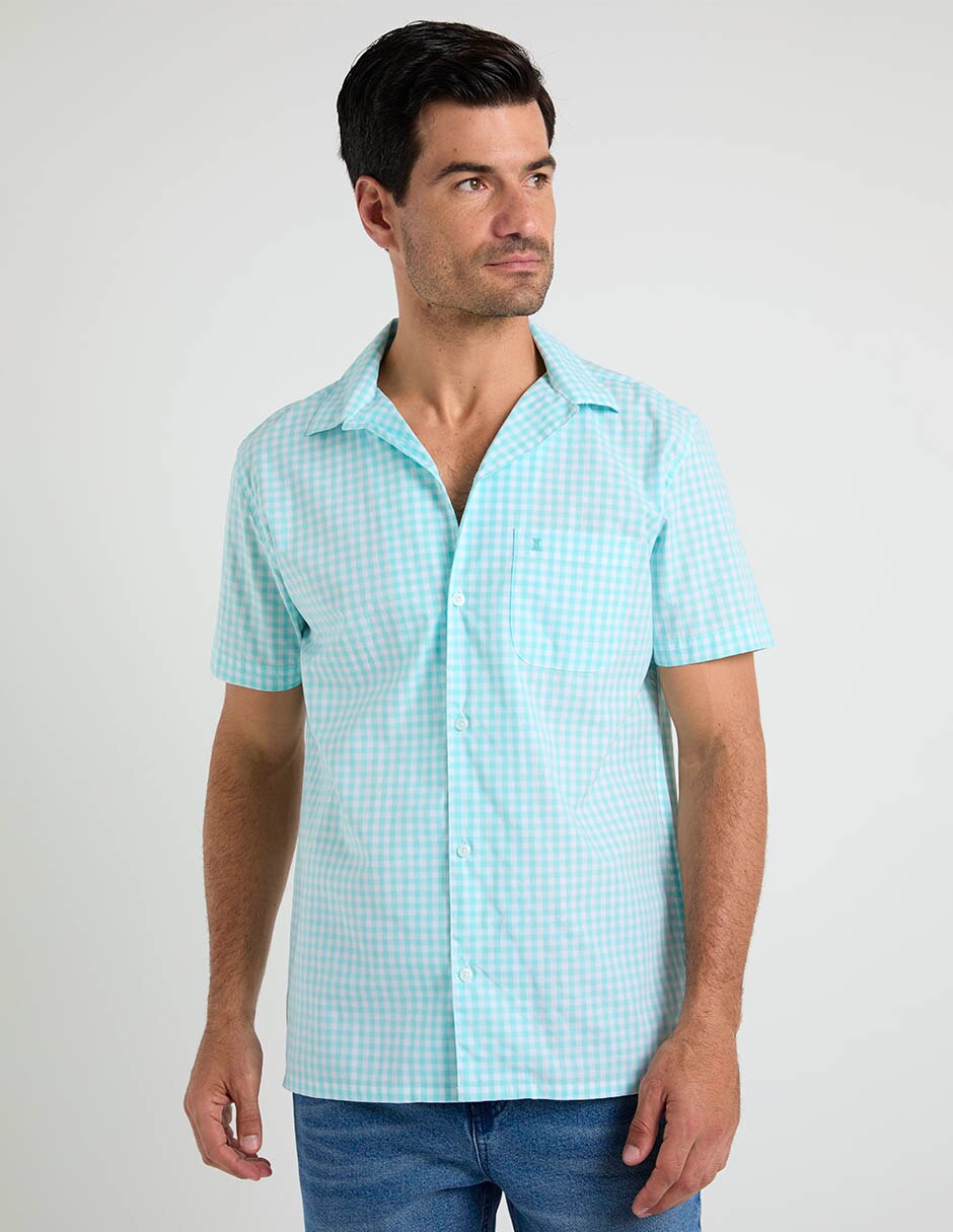 Camisa casual de algodón manga corta para hombre Camisa casual de algodón manga corta para hombre