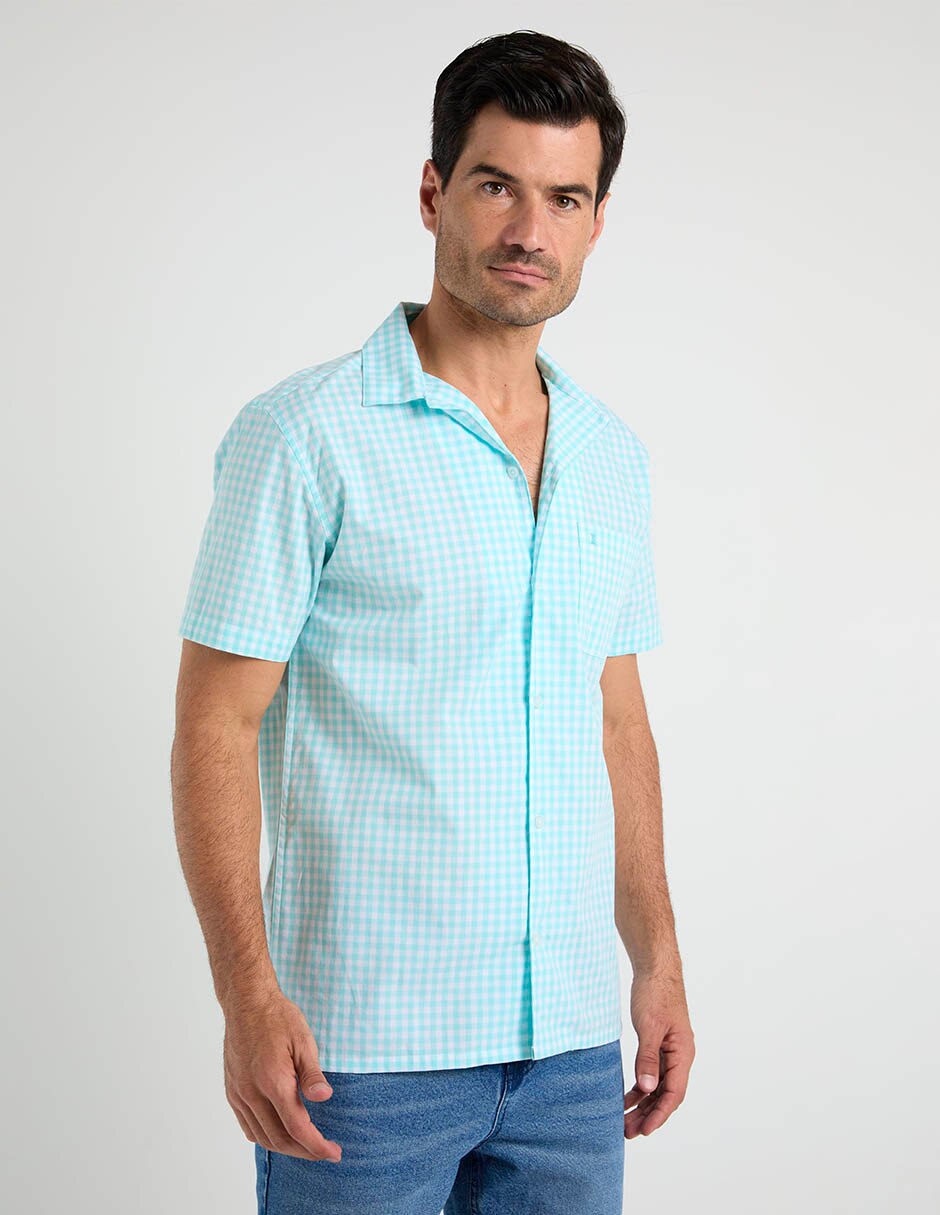 Camisa casual de algodón manga corta para hombre 2