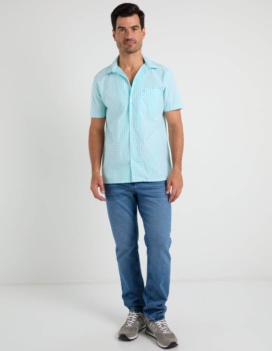 Camisa casual de algodón manga corta para hombre 3