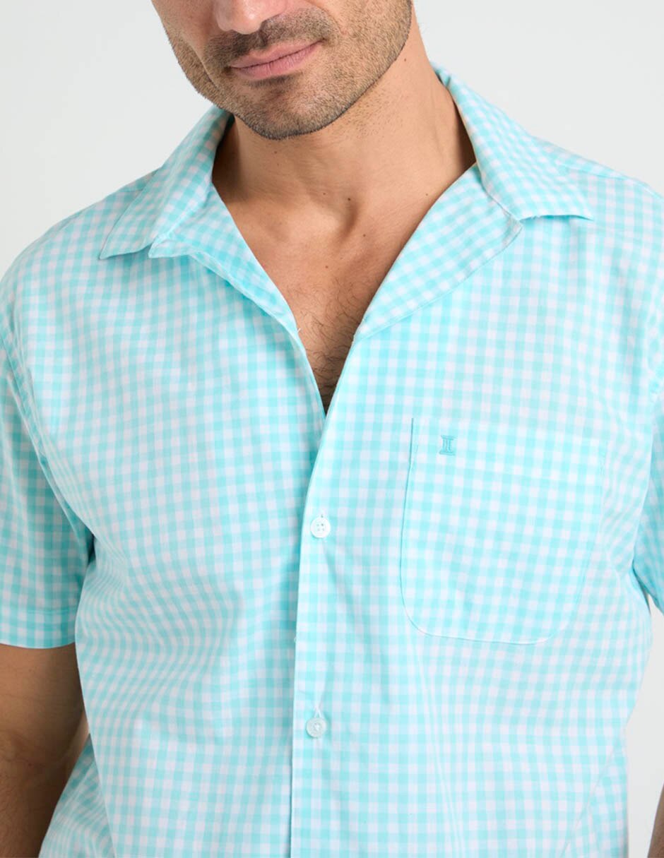 Camisa casual de algodón manga corta para hombre 4