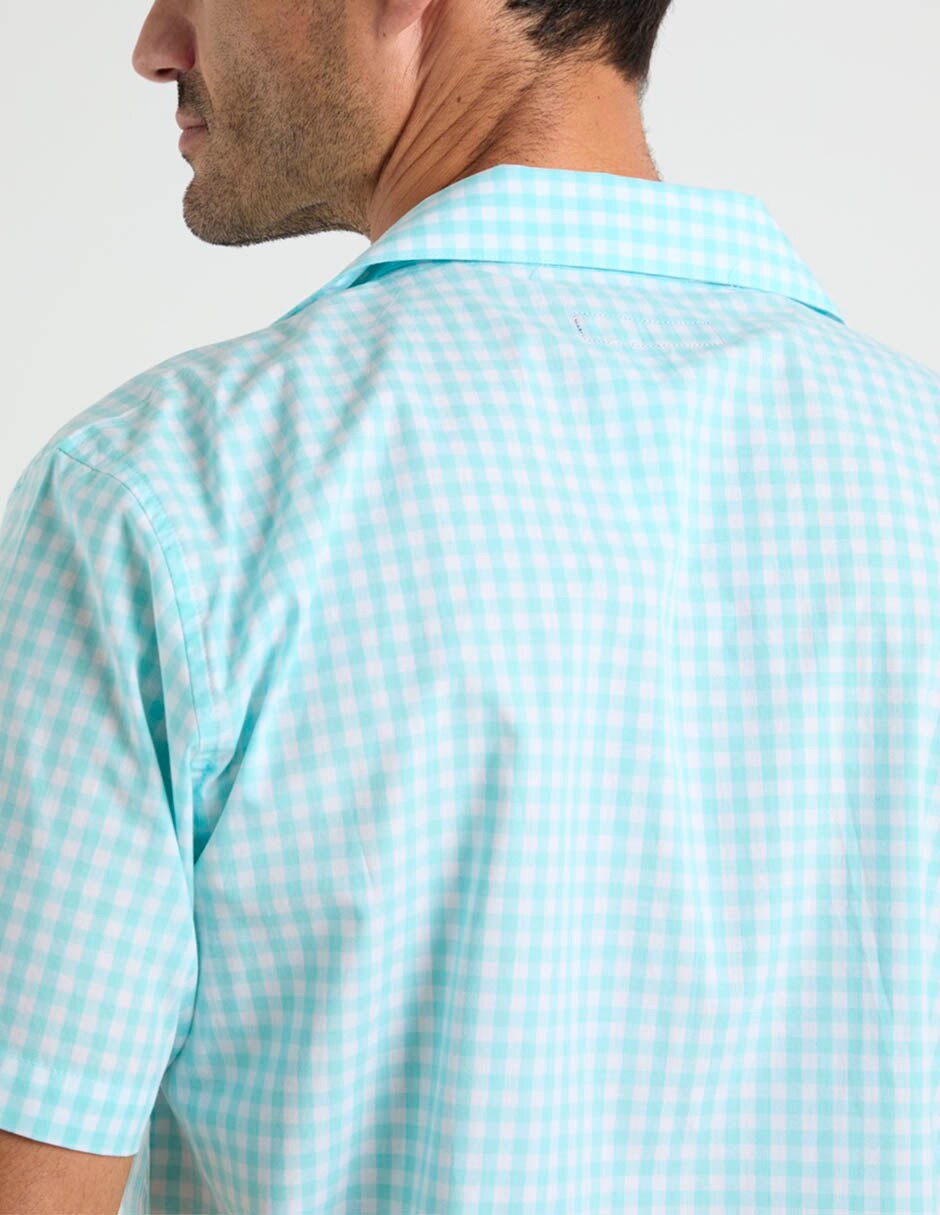 Camisa casual de algodón manga corta para hombre 5