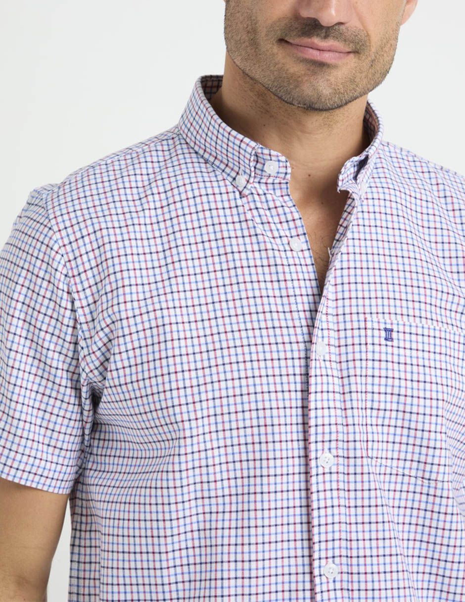 Camisa casual de algodón manga corta para hombre 4
