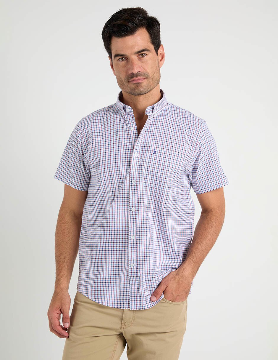 Camisa casual Dioro de algodón manga corta para hombre