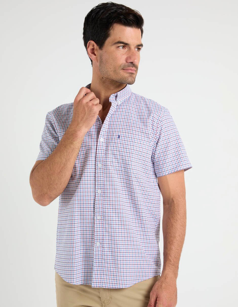 Camisa casual de algodón manga corta para hombre 5