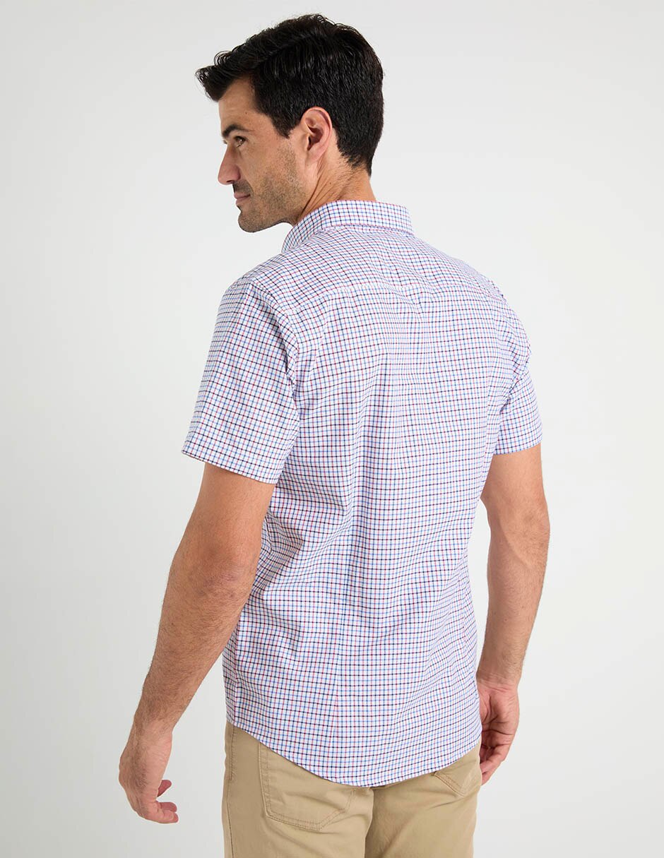 Camisa casual de algodón manga corta para hombre 6