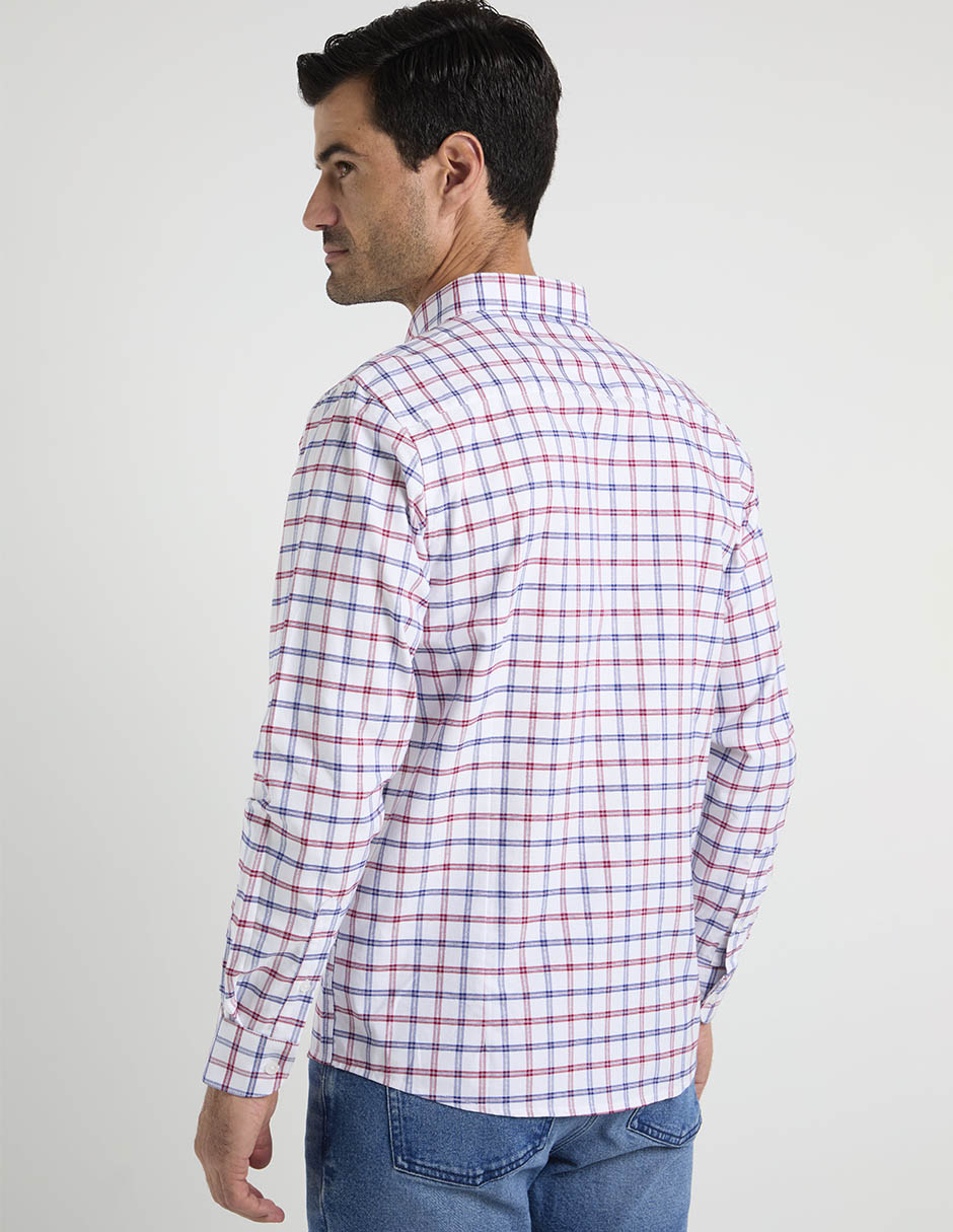 Camisa casual de algodón manga larga para hombre 6