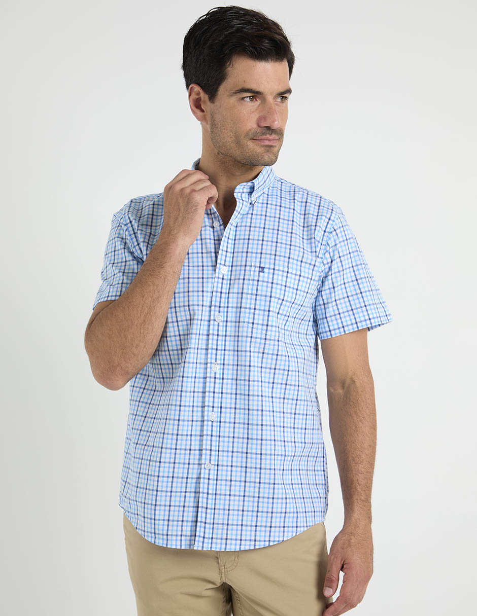 Camisa casual de algodón manga corta para hombre 5