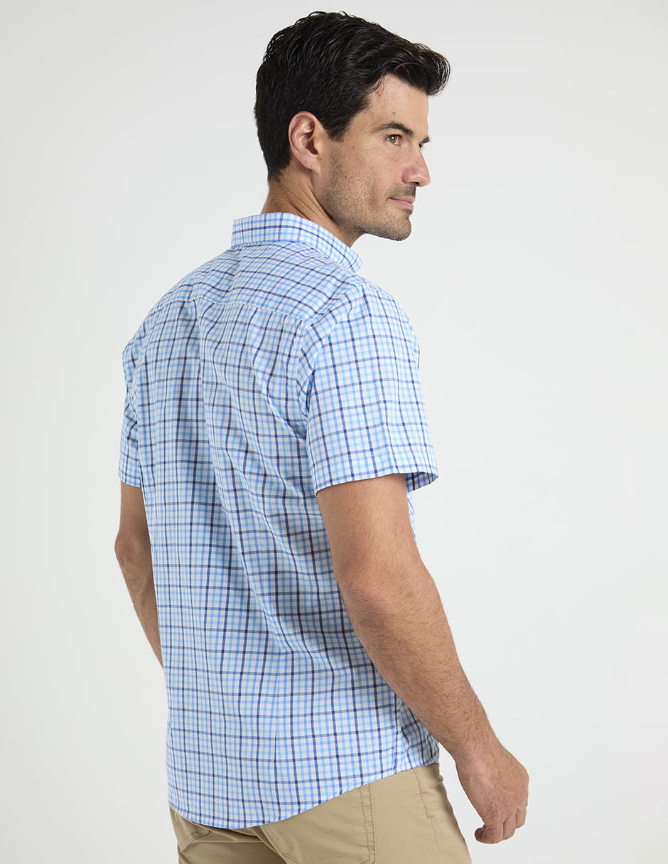 Camisa casual de algodón manga corta para hombre 6