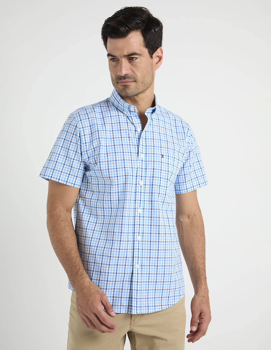 Camisa casual de algodón manga corta para hombre Camisa casual de algodón manga corta para hombre