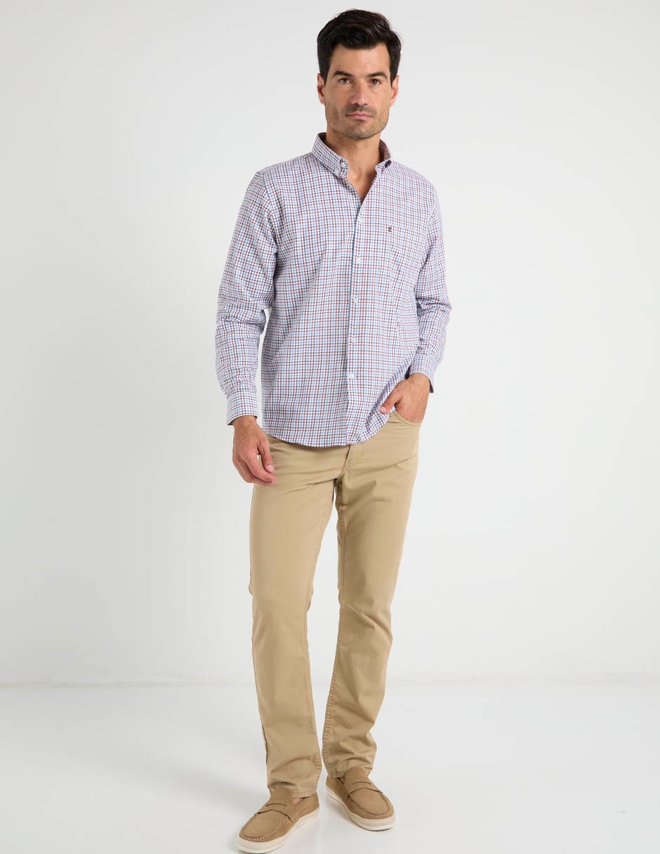 Camisa casual Dioro de algodón manga larga para hombre