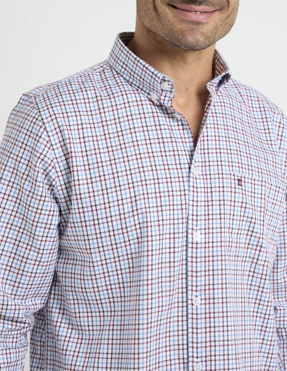 Camisa casual Dioro de algodón manga larga para hombre