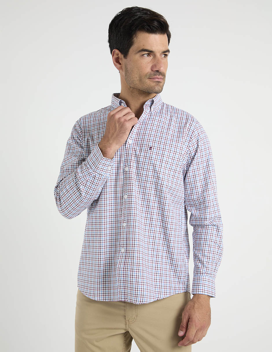 Camisa casual Dioro de algodón manga larga para hombre