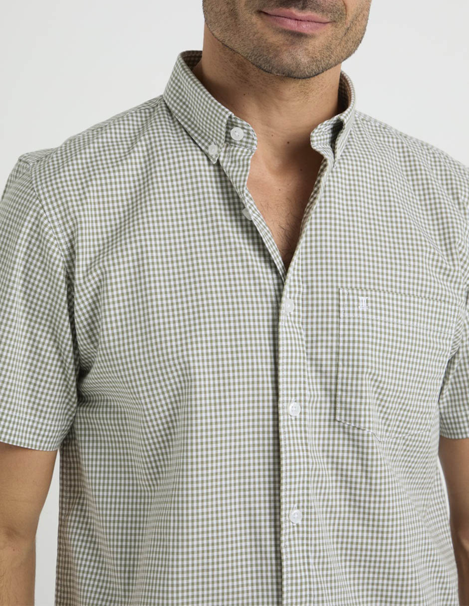 Camisa casual manga corta para hombre 4