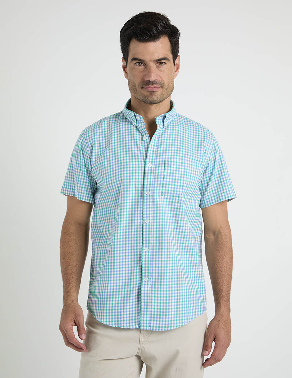 Camisa casual de algodón manga corta para hombre Camisa casual de algodón manga corta para hombre