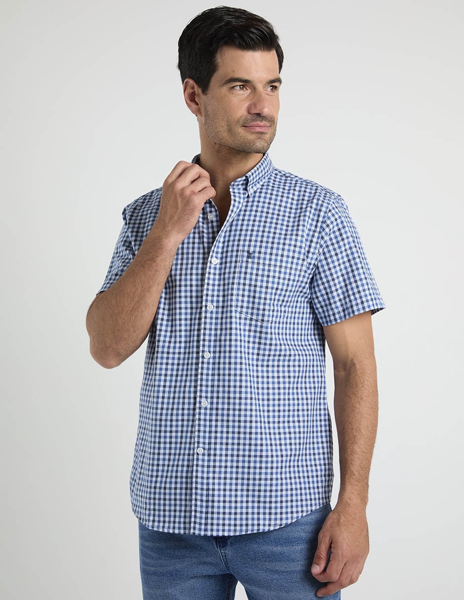 Camisa casual Dioro de algodón manga corta para hombre
