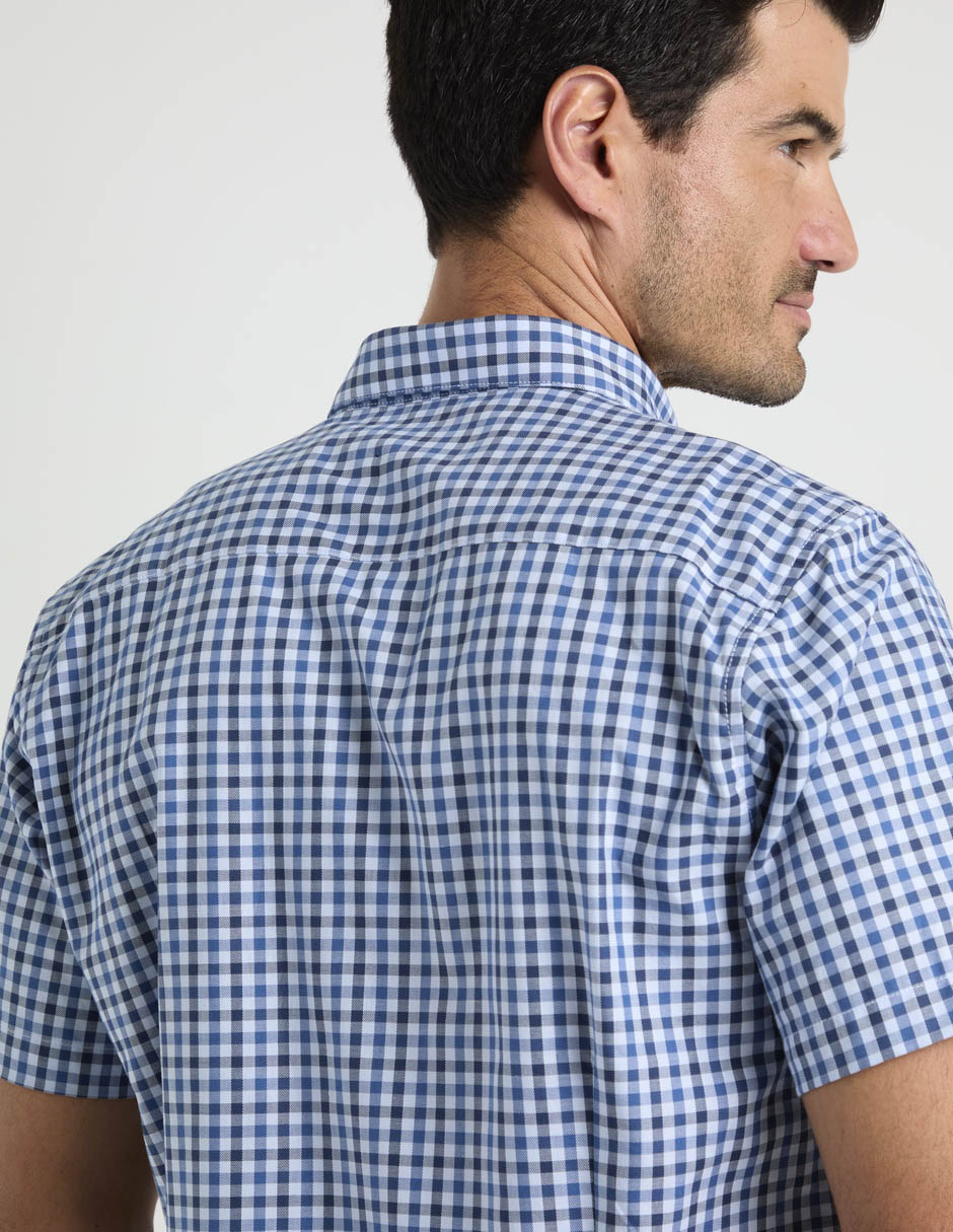 Camisa casual Dioro de algodón manga corta para hombre