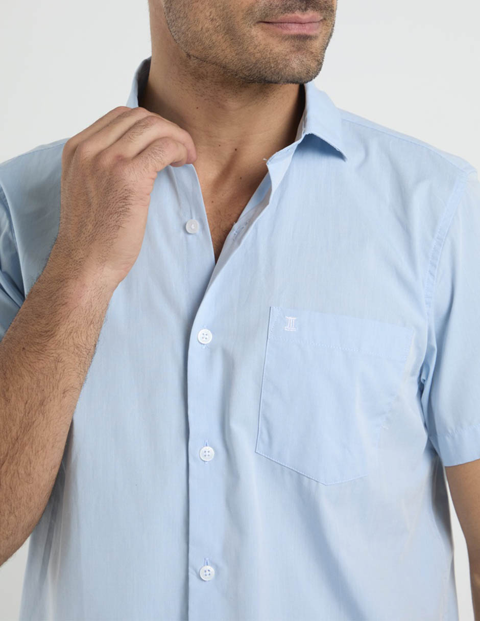 Camisa casual de algodón manga corta para hombre 4