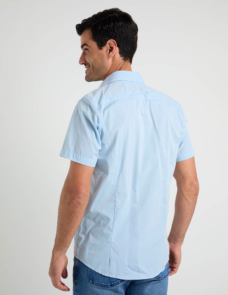 Camisa casual de algodón manga corta para hombre 6