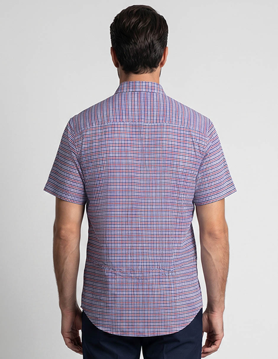 Camisa casual Dioro de algodón manga corta para hombre