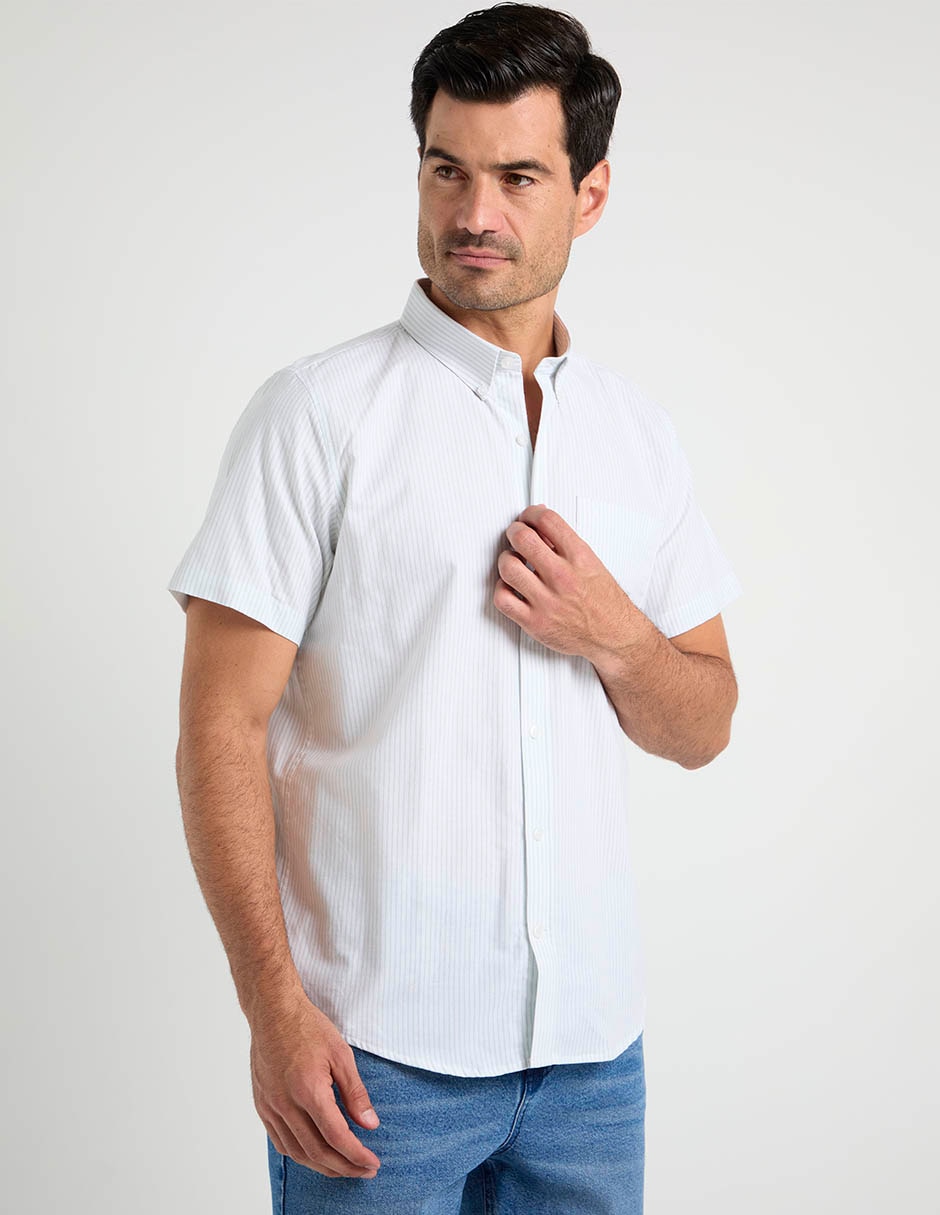 Camisa casual Dioro de algodón manga corta para hombre