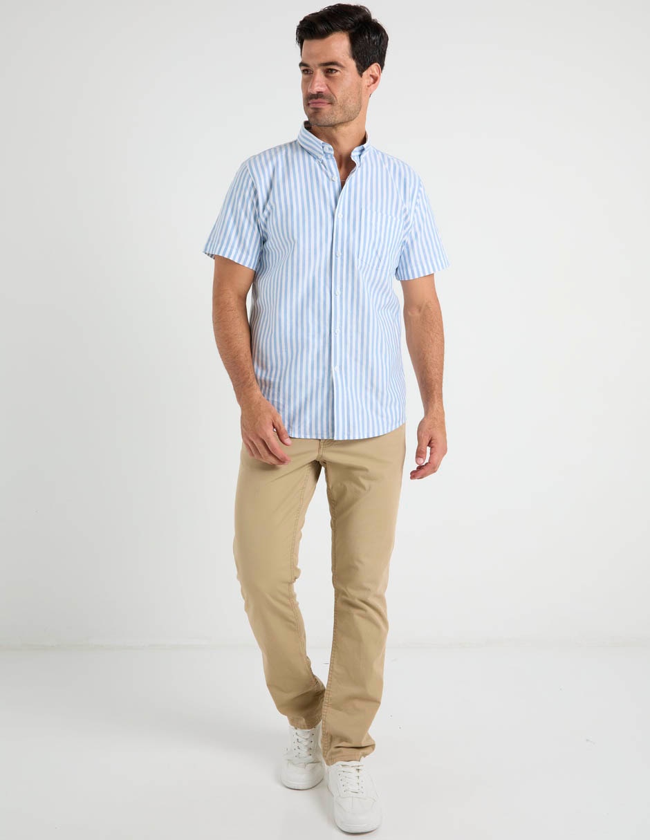 Camisa casual Dioro de algodón manga corta para hombre