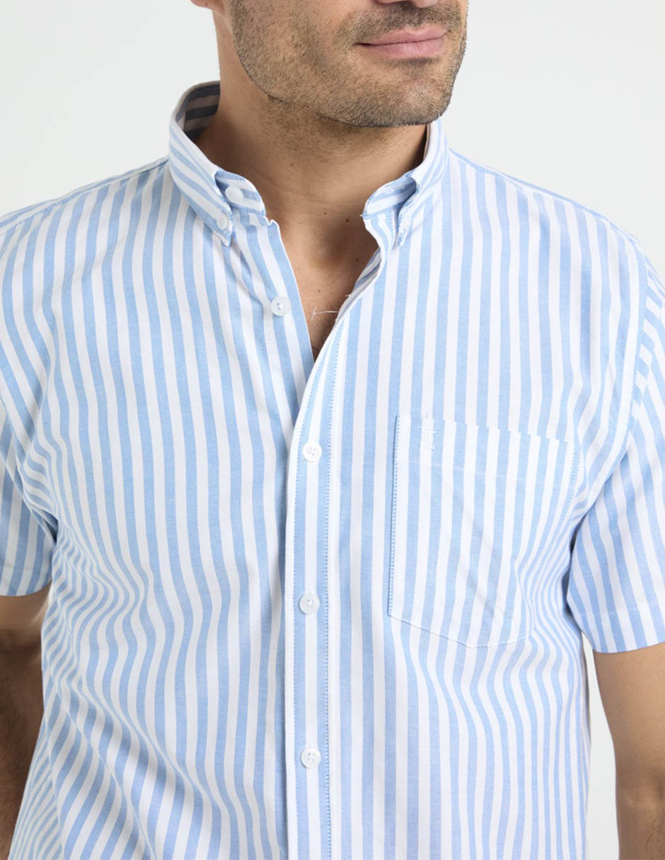 Camisa casual Dioro de algodón manga corta para hombre