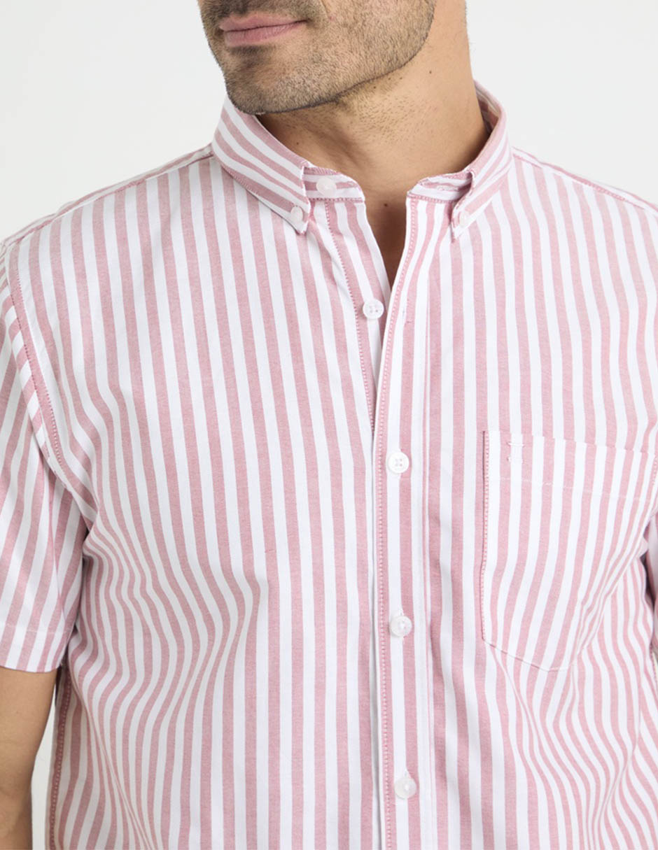 Camisa casual de algodón manga corta para hombre 4